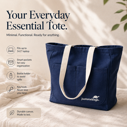 Essential Tote - Midnight Glacier (Button Closure)