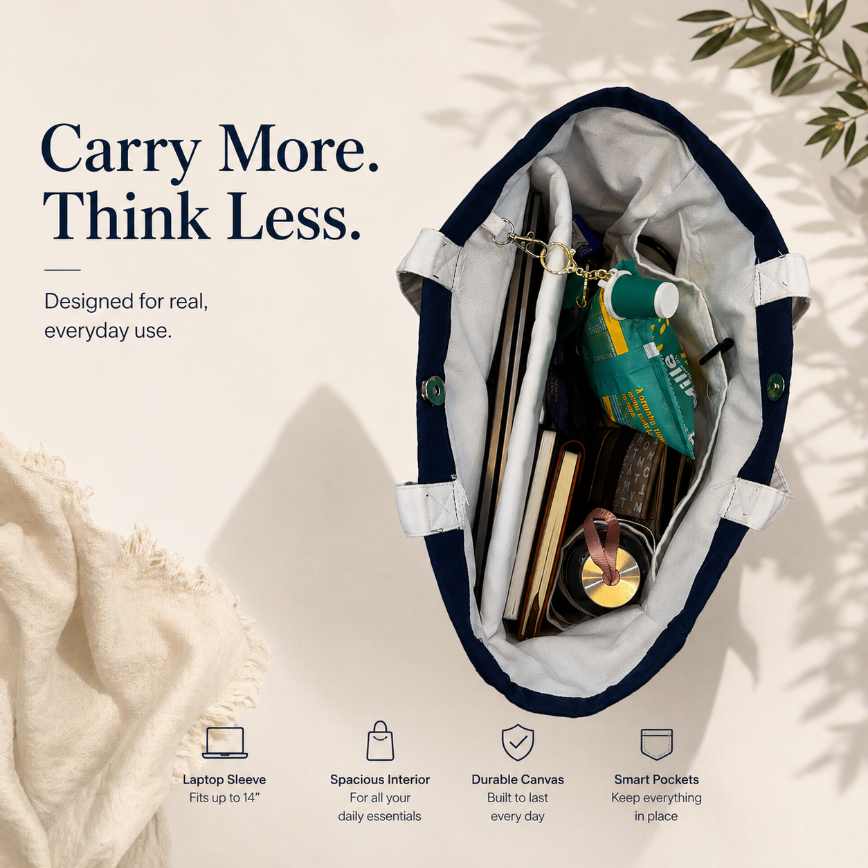 Essential Tote - Midnight Glacier (Button Closure)