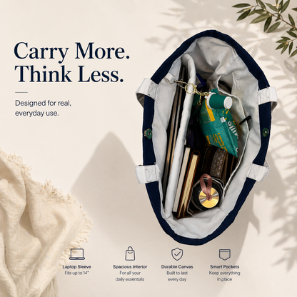 Essential Tote - Midnight Glacier (Button Closure)