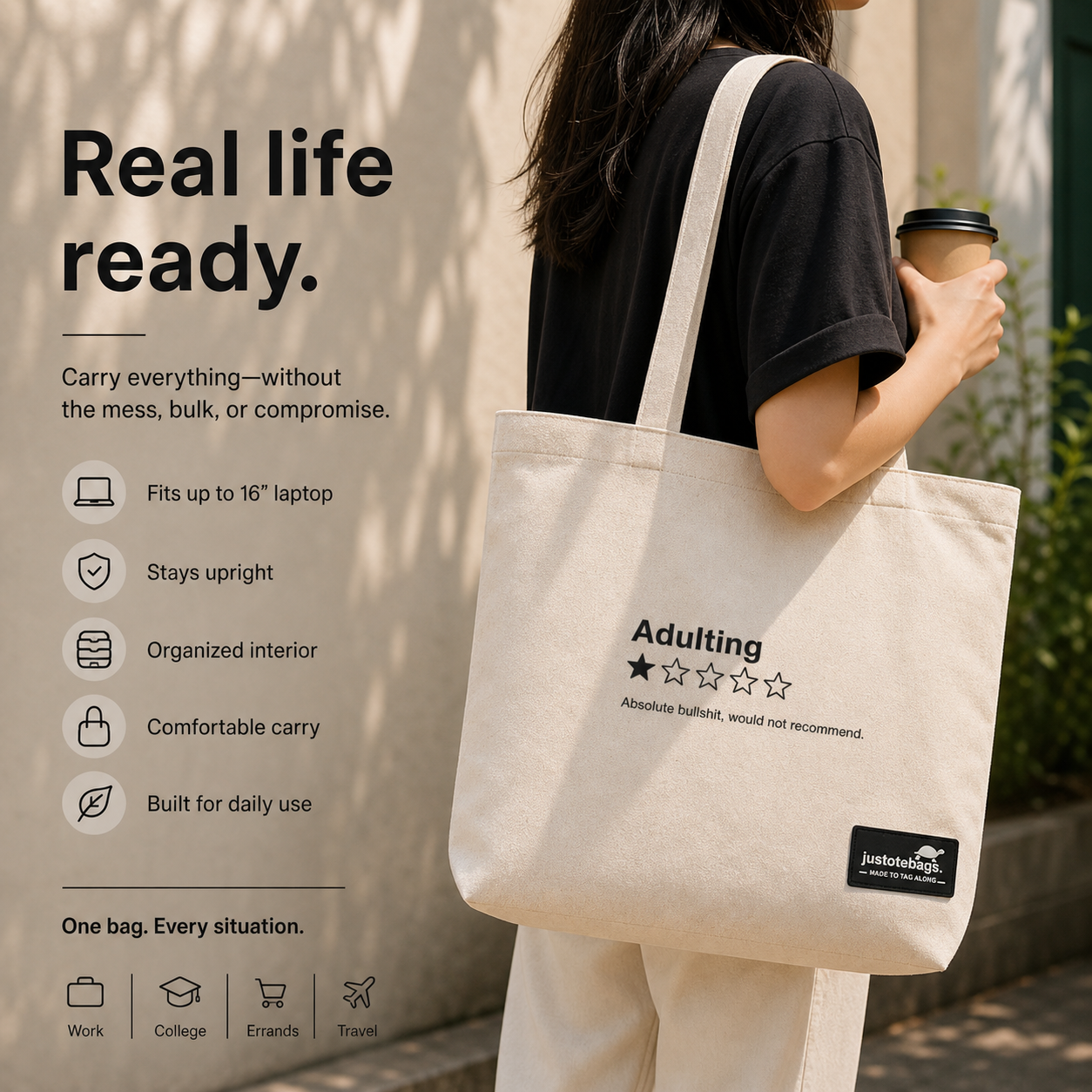 Quote Bags - Adulting is Overrated