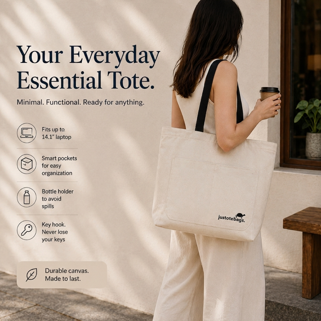 Essential Tote - Neutral Serenity (Button Closure)