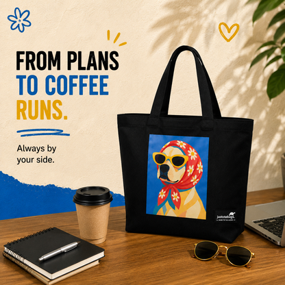 JustoteBags canvas tote bag - Got that Dawg in Me quote print - view 5