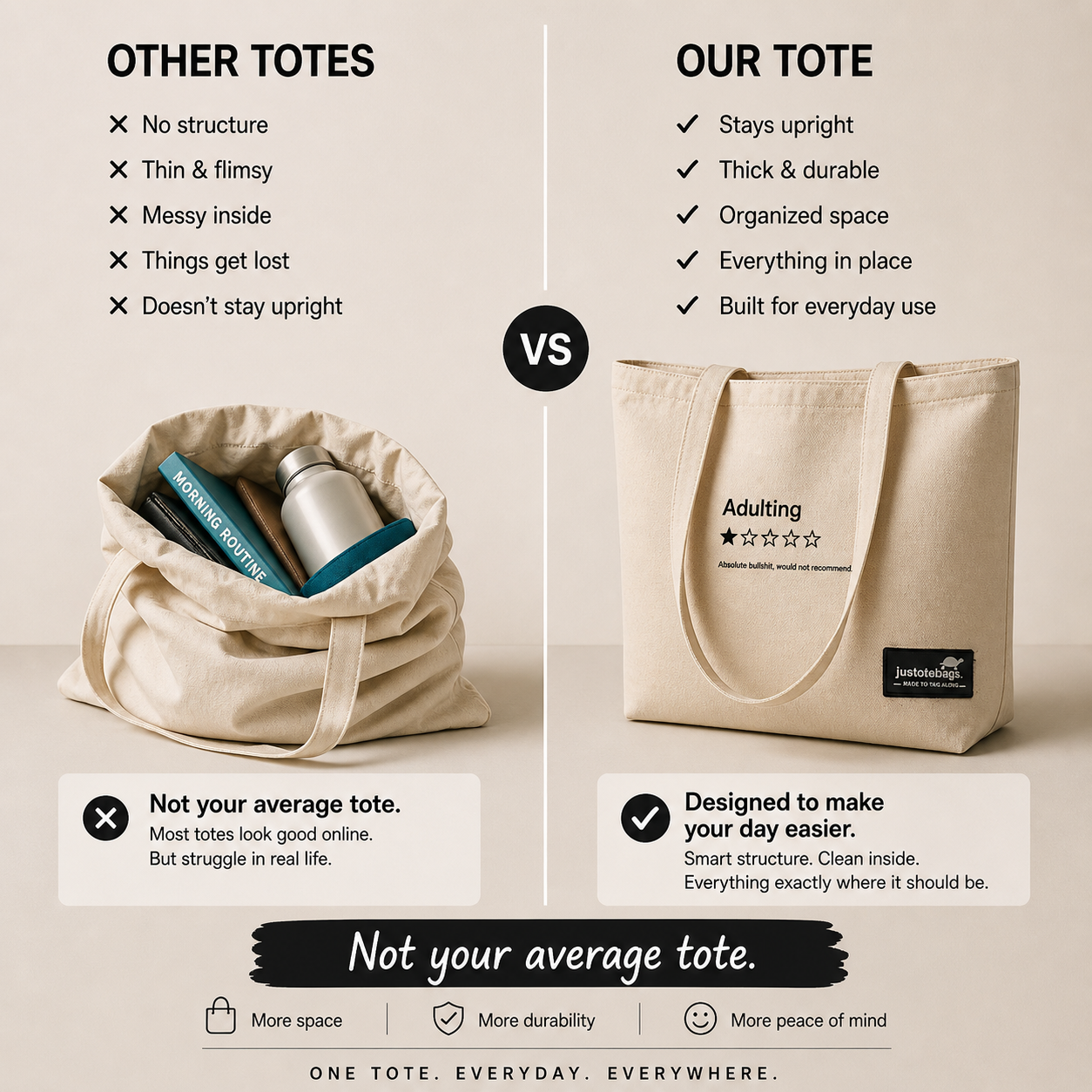 Quote Bags - Adulting is Overrated