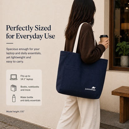Essential Tote - Midnight Glacier (Button Closure)