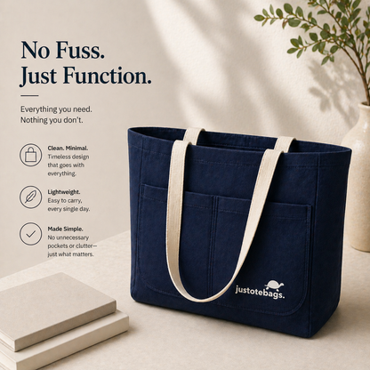 Essential Tote - Midnight Glacier (Button Closure)