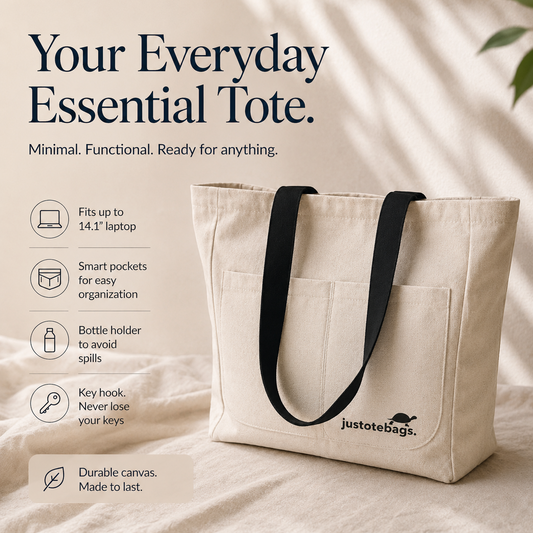 Essential Tote - Neutral Serenity (Button Closure)