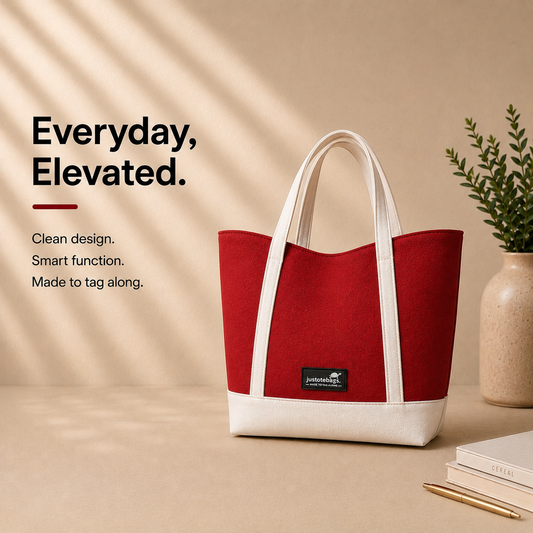 The Juniper Tote - Red/White