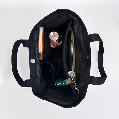 Essential Tote - Noir Essence (Button Closure)